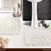 Набор ковриков для ванной Modalin EVORA вязаный хлопок 50х70, 60х100 кремовый фото