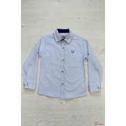Рубашка голубого цвета с мелким принтом A-yugi Т16-326Гл(18023) З фотография