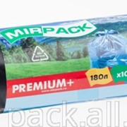 Пакеты для мусора рулон повышенной прочности 180л,MIRPACK PREMIUM +, 35 мкм 18010530