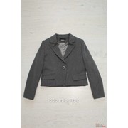 Пиджак для девочки на одну пуговицу серый Ahsen Morva Ак16-33 в фото