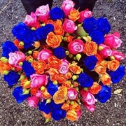 Букет поздравительный 16 “контраст цветов“ фото