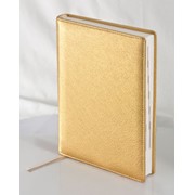 Ежедневник датированный Универсал, 14,5х20,6см, кожаная обложка Касандрино, золото фото