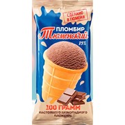 Мороженое “Тюменский пломбир“ 15% пломбир шоколадный в вафельном стаканчике 100гр фото