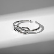 Кольцо 'Бесконечность' тренд, цвет серебро, безразмерное фото
