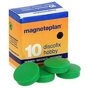 Магниты Magnetoplan Hobby d=25х8мм, 6шт/уп, в блистере, зеленые 16645605