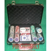 Набор для игры в покер NUTS 200 BLACK (200 фишек) фото