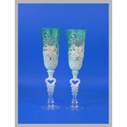 Набор свадебных бокалов ручной работы Декоративные цветы фото