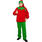Карнавальный костюм Веселые елки Эльф в красном взрослый, 52-54 фотография