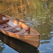 Лодка деревянная гребная фото