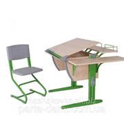 Набор школьной мебели Дэми СУТ.14-02 клен/зеленый со стулом фото