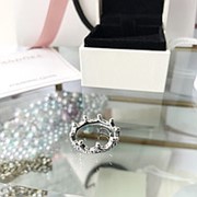 Серебряное кольцо Pandora "Корона" 197087CZ