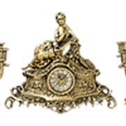Бронзовые каминные часы с канделябрами “Леди“ арт.BP-27078-14073-D Belo De Bronze фотография