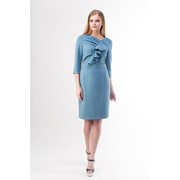 Платье ПЛ307 серо-голубой, молочный, светлая сирень