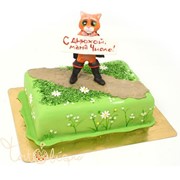 Праздничный торт Кот в сапогах №177 фото