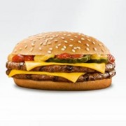 Доставка еды - Двойной Чизбургер фотография
