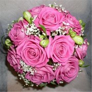 Букет из розовых роз фото