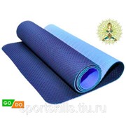 Коврик для йоги и фитнеса: TJD-FO066 (Синий - С+Г) фото