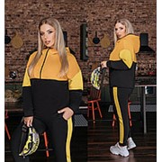 Яркий женский спортивный костюм черный ТК/-62218 фото