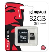 Карта памяти Kingston microSDHC 32GB Class 10 + SD адаптер