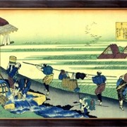 Картина Рисовые поля, Кацусика, Хокусай фотография