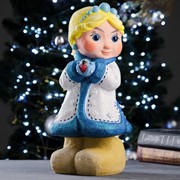 Копилка “Снегурочка Наташа в голубом“ 20х20х37см фотография