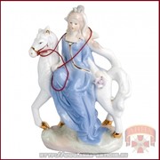 Фарфоровая статуэтка Девушка на коне