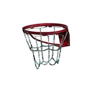Кольцо баскетбольное антивандальное с металлической сеткой фото
