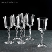 Набор бокалов для вина Bohemia Crystal «Грация» 185 мл, 6 шт фотография