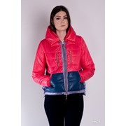 Куртка плащевка лаке,цвет розово-синий, Б-1