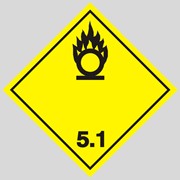 Знак перевозки опасных грузов “Класс 5.1. Окисляющие вещества“ фото