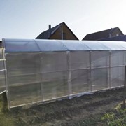 Теплица прямостенная с поликарбонатом 4*2,3*4 м (0,65 м шаг дуги / 2,5 листа ПК 3,7 мм) АГРО фото