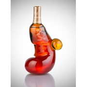 Бутылка стеклянная сувенирная коньячная “Перчатка“ фотография
