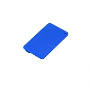 USB-флешка на 16 Гб в виде пластиковой карточки, синий фото
