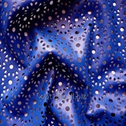 Стрейч-кожа перфорированная, цвет синий - W-1753-D-1-4 фотография