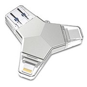 Флэш-накопитель/Card Reader iDragon U016 4-in-1 Micro-USB/USB-C/8-pin/USB 3.0 Flash Drive (32GB) фотография