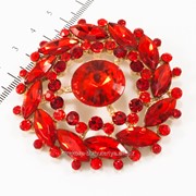 Брошь “Веночек из цветных камней“, (6 см) 222121(7) фото