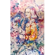 “Женский портрет с цветами“ фото