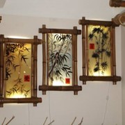 Светильники из бамбука фото