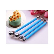 Палочки с металлич. шариками, 4 шт фото