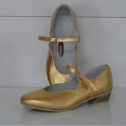 Туфли для народных танцев “Вариант“ (золото)  фото
