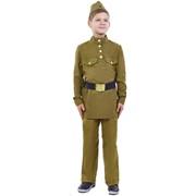 Карнавальный костюм для детей Птица Феникс Костюм на 9 мая военный для мальчика из саржи, 134-140 фото