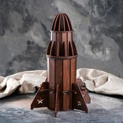 Мини-бар деревянный “Ракета“, тёмный, 27 см фото