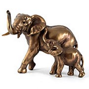 Фигурка декоративная “Слоны - мама и малыш“ 21*13*17см. 72547 фото
