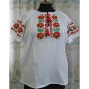 Блуза украинская с коротким рукавом,с вышивкой фото
