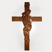 Деревянный резной крест (размеры 280х180х23, дерево ясень)