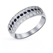 Серебряное кольцо с фианитами SOKOLOV 94010063 фото
