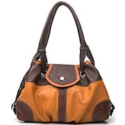 Рыже-коричневая женская кожаная сумка фото