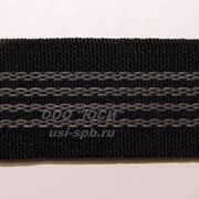 Резинка тканая с латексом 25 мм (нам.20м) черный фото