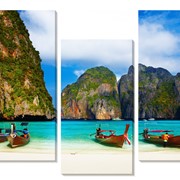 Модульная картина Лодки на берегу, Неизвестен фото