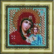 011ПМИ Набор для вышивания бисером Вышивальная мозаика “Божия матерь Казанская“ 6,5*6,5см фотография